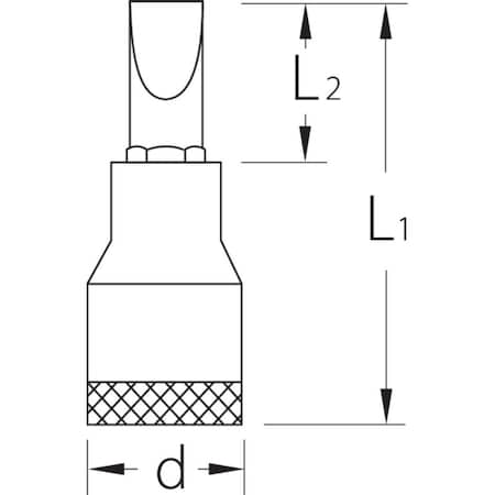 Screwdriver Bit Socket,1/2,14 X 2.5mm